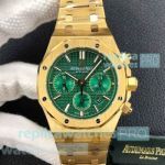 BF Factory 26331 Audemars Piguet Royal Oak Chronograph 41MM Watch Yellow Gold Green Dial